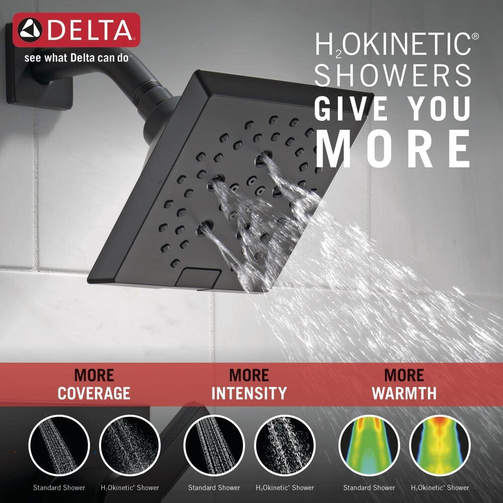 Delta Faucet Pivotal 14 Series Single-Function Shower 5-Spray H2Okinetic Shower - Picture 5 of 10